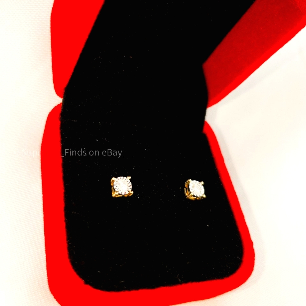 Diamond Stud earrings Elegant 3/8 ct tw 14k gold Valentines Day Anniversary Gift